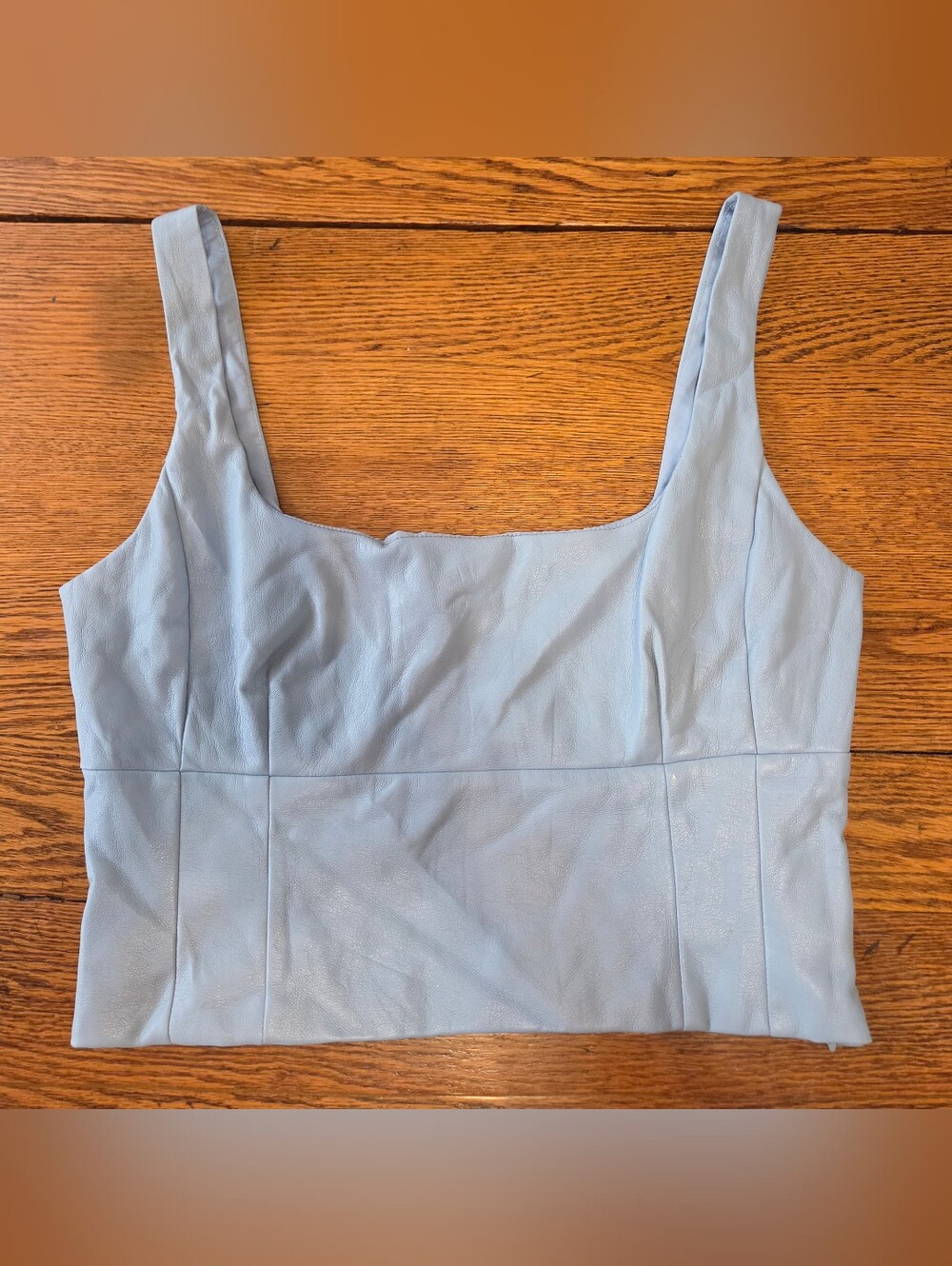 Wilfred Top Women's Size Medium Pale Blue Crop Tank